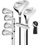 XDriveMax 7-Piece Complete Golf Clubs Set for Men & Women (Left/Right Hand), Advanced Performance Set with Fairway Wood, Hybrid, Irons and Putter, Regular Flex (No Golf Bag Included)