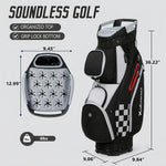 XDriveMax 15-Way Golf Cart Bag, Silence Top & Grip-Locking Base