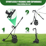 XDriveMax GC01 Golf Pull Push Cart 2 Wheel,Foldable Golf Push Cart for Golf Clubs,Lightweight Folding Golf Walking Pull Carts