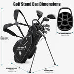 XDriveMax Quiet 15-Way Golf Stand Bag with Adjustable Straps