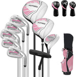 XDriveMax 10 Pieces Complete Mens Womens Golf Clubs Set Right Hand for Men Women Includes Stand Bag with Rain Hood, 1