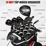 XDriveMax 14-Way Golf Cart Bag, Silent Lock Top & Full Length Dividers