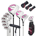 XDriverMax 14-Piece Golf Club Set for Men & Women Beginners, Right/Left Handed, Driver, Fairway, Hybrid, 6/7/8/9/P/S Irons, Putter & Cart Bag, Lightweight Graphite for Driving Range Practice