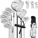 XDriveMax 10 Pieces Complete Mens Womens Golf Clubs Set Right Hand for Men Women Includes Stand Bag with Rain Hood, 1