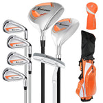 XDriveMax 8-Piece Right & Left Hand Complete Golf Club Set for Men & Women: Wood, Hybrid, Irons, Putter & Bag - Beginner Friendly, High Distance & Accuracy