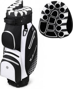 XDriveMax 15-Way Locking-Slot Golf Cart Bag,Silent Organizer Top