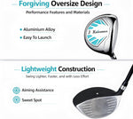 XDriverMax 14-Piece Golf Club Set for Men & Women Beginners, Right/Left Handed, Driver, Fairway, Hybrid, 6/7/8/9/P/S Irons, Putter & Cart Bag, Lightweight Graphite for Driving Range Practice