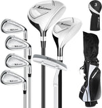 XDriveMax 8-Piece Right & Left Hand Complete Golf Club Set for Men & Women: Wood, Hybrid, Irons, Putter & Bag - Beginner Friendly, High Distance & Accuracy