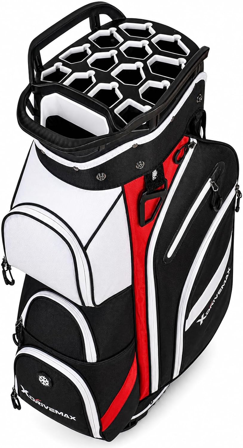 XDriveMax 14-Way Golf Cart Bag, Silent Lock Top & Full Length Dividers