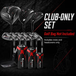 XDriverMax 13-Piece Golf Club Set for Men, 10 Clubs, 3 Headcovers, No Bag