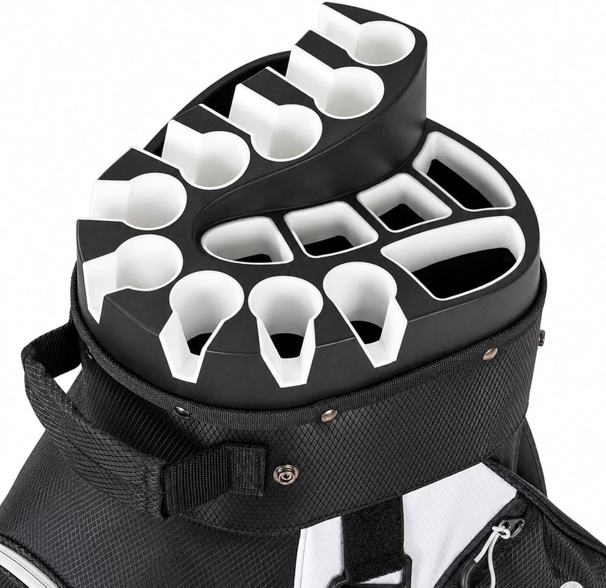 XDriveMax 15-Way Locking-Slot Golf Cart Bag,Silent Organizer Top
