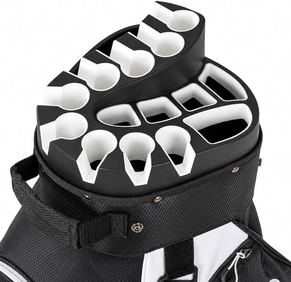 XDriveMax 15-Way Locking-Slot Golf Cart Bag,Silent Organizer Top