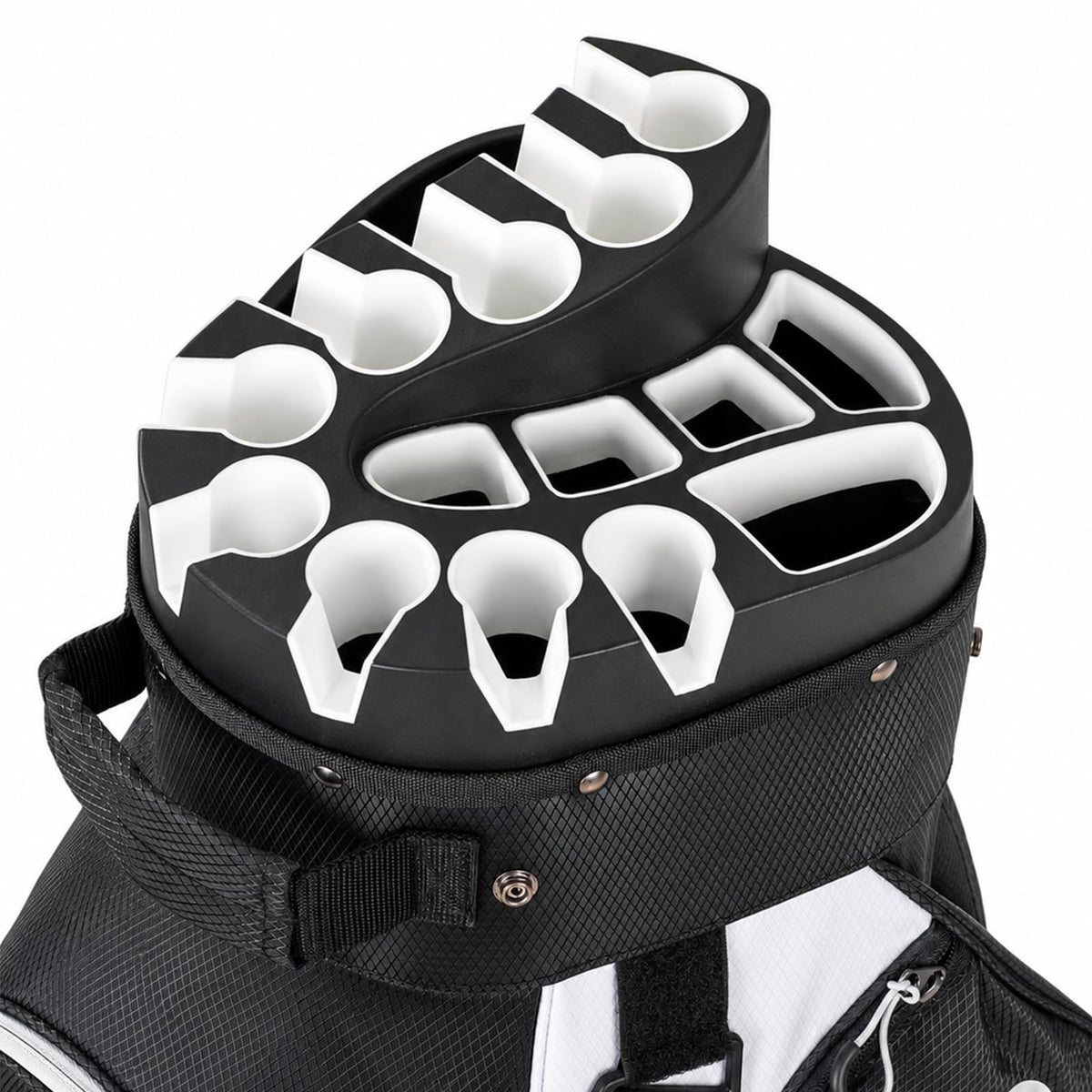 XDriveMax 15-Way Locking-Slot Golf Cart Bag,Silent Organizer Top