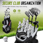 XDriveMax 15-Way Golf Cart Bag, Silence Top & Grip-Locking Base