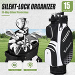 XDriveMax 15-Way Locking-Slot Golf Cart Bag,Silent Organizer Top