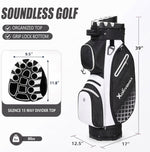 XDriveMax 15-Way Locking-Slot Golf Cart Bag,Silent Organizer Top