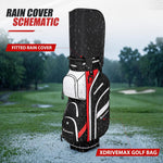 XDriveMax 14-Way Golf Cart Bag, Silent Lock Top & Full Length Dividers