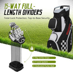 XDriveMax 15-Way Golf Cart Bag, Silence Top & Grip-Locking Base
