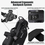 XDriveMax Quiet 15-Way Golf Stand Bag with Adjustable Straps