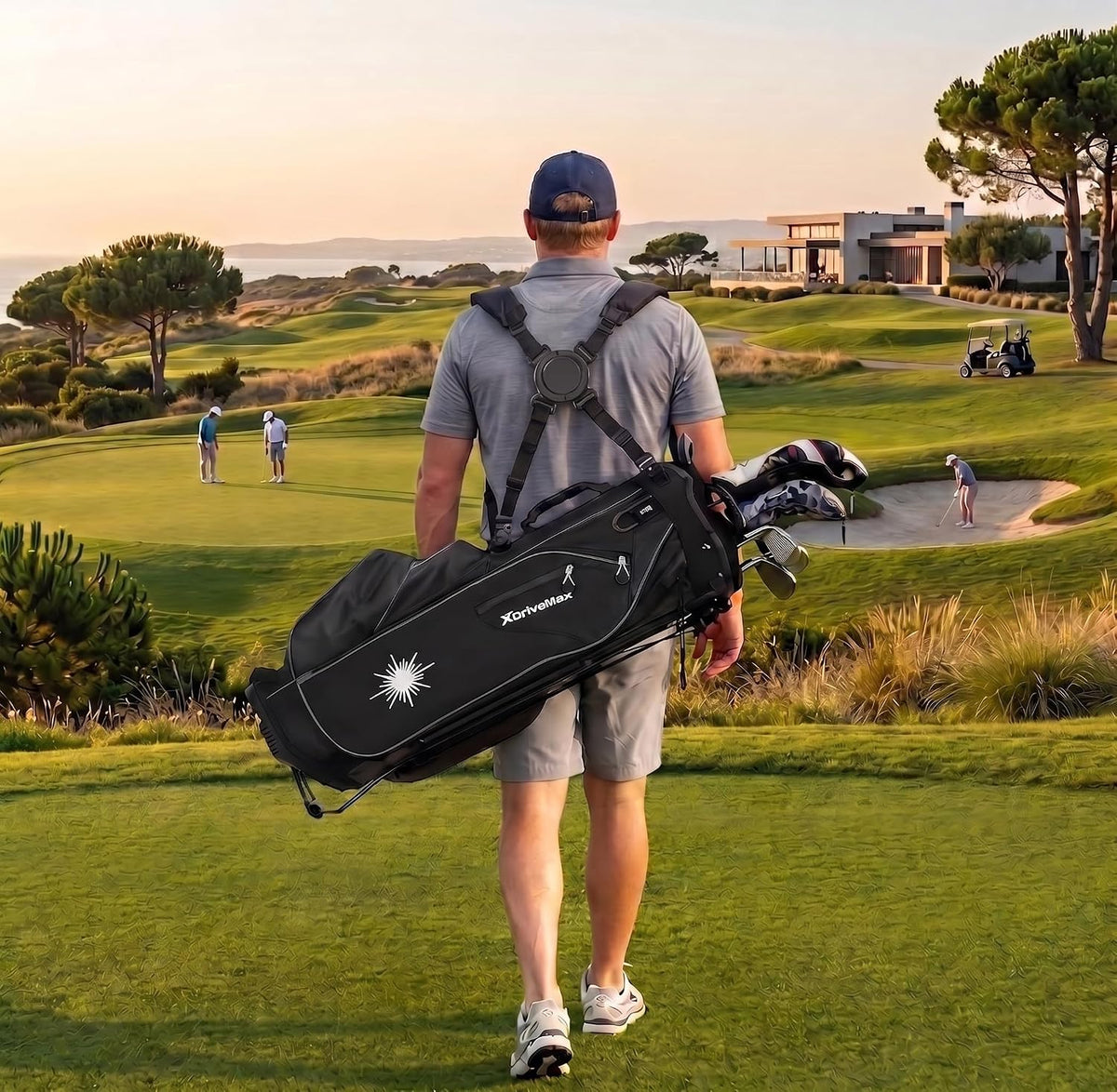 XDriveMax Quiet 15-Way Golf Stand Bag with Adjustable Straps