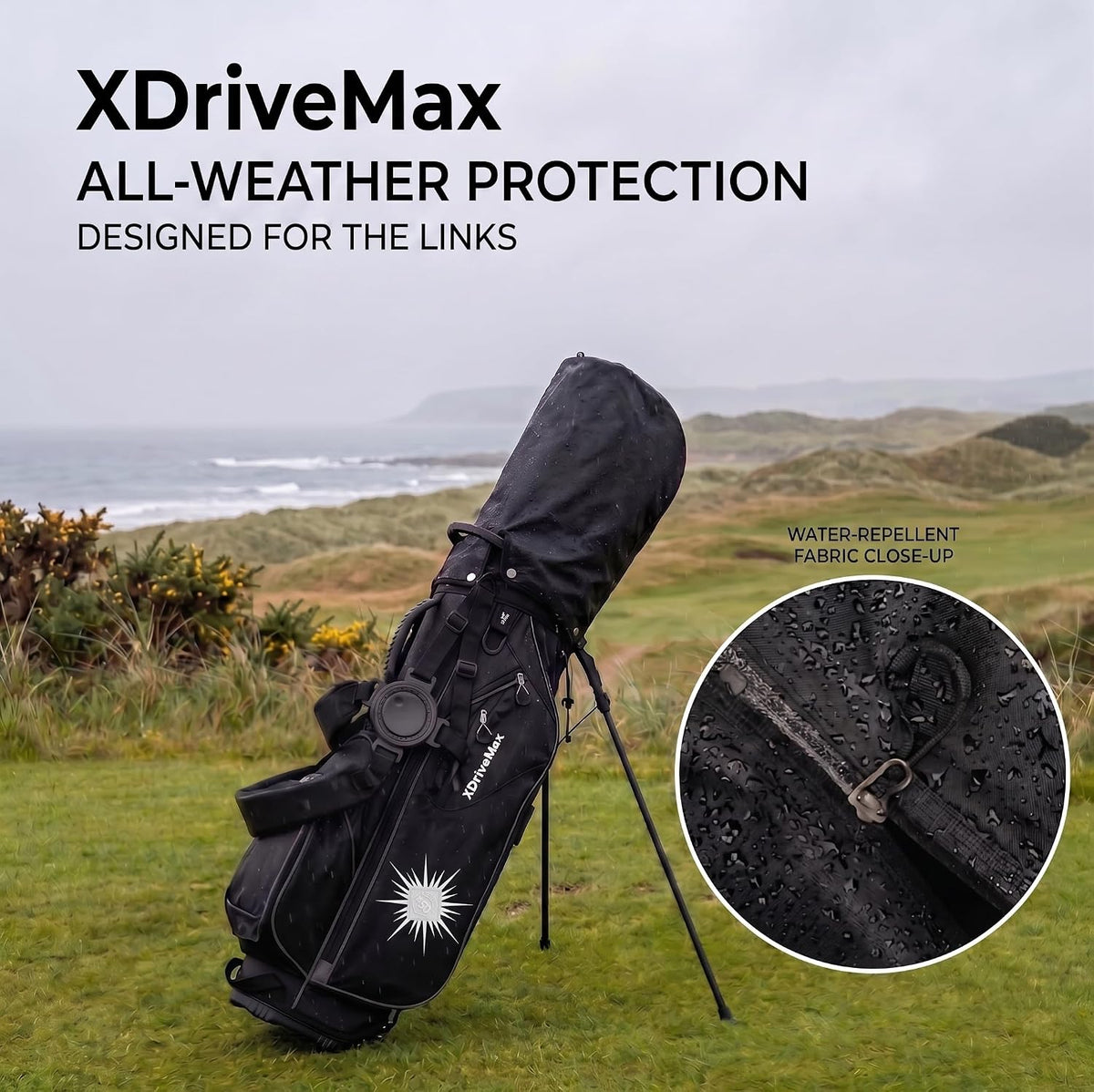 XDriveMax Quiet 15-Way Golf Stand Bag with Adjustable Straps