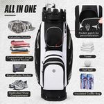 XDriveMax 15-Way Locking-Slot Golf Cart Bag,Silent Organizer Top