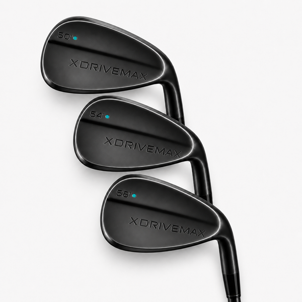 01  NEW · XDRIVEMAX 3-WEDGE SET-THREE LOFTS. ONE COMPLETE SHORT GAME.